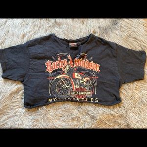 Harley Davidson Cut and Cropped Top